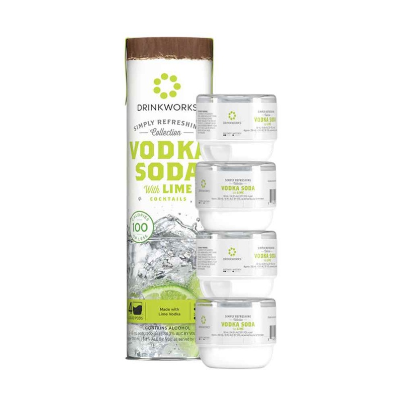 Drinkworks Vodka Soda with Lime Tube (4x Pods) | 4x50ML